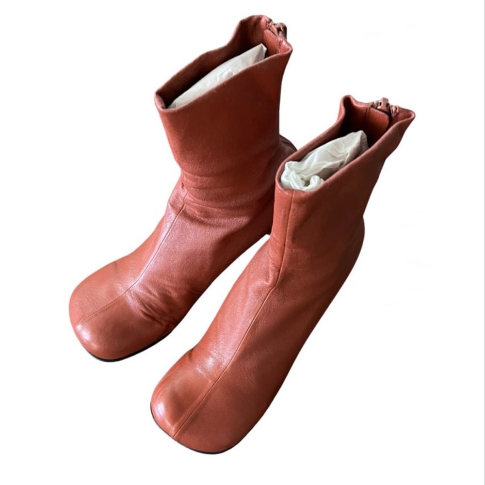 Bottega Veneta Rust Bloc Boots Size 37